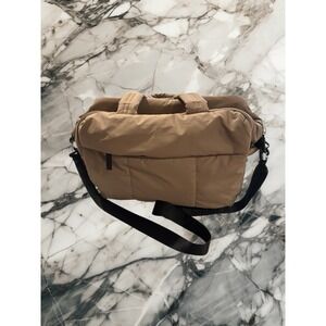 CALPAK LUKA Duffle Bag color in Beige 17" L Carry-on Travel Weekender Shoulder